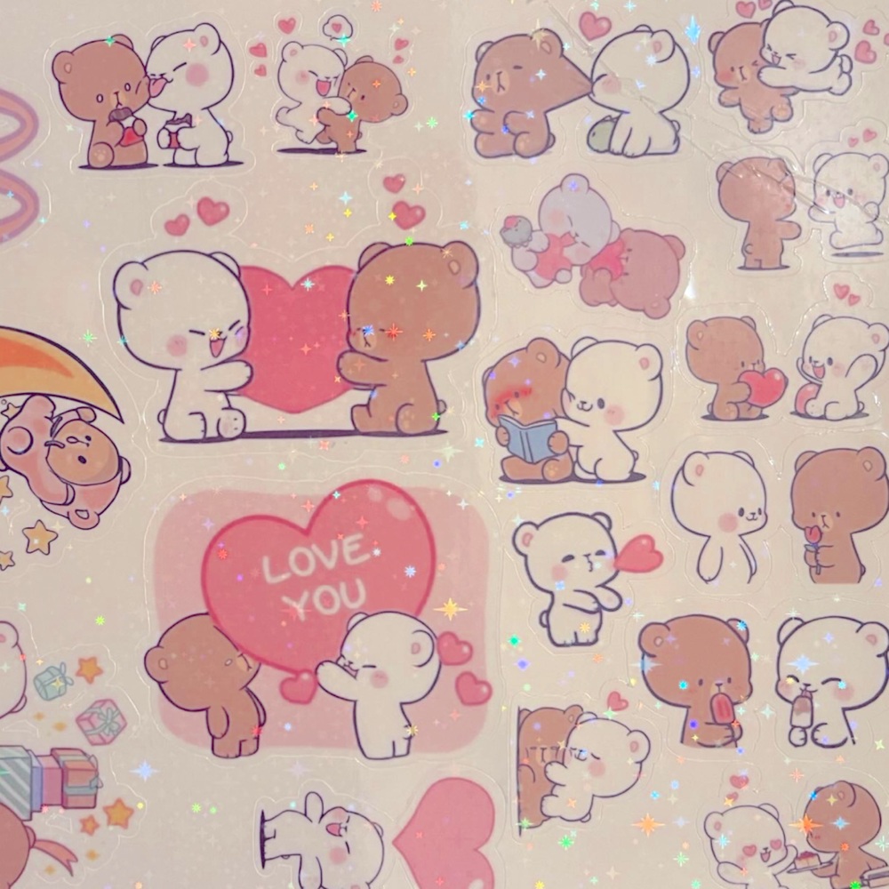 Custom High-Quality Glossy Glittery Waterproof Sticker Decals